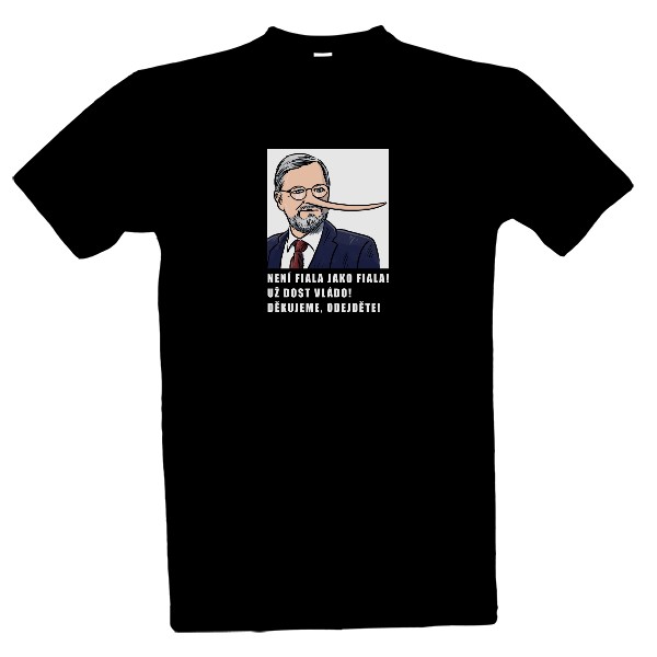 Pánské tričko Není Fiala jako Fiala černé